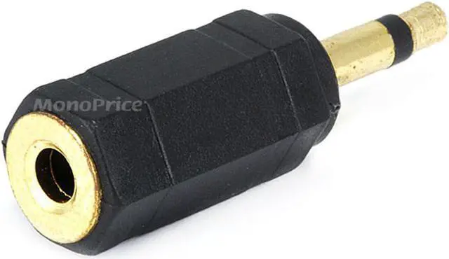 Alt view image 2 of 4 - Monoprice 2-Port 3.5mm Audio Audio Adapter, Black Black   7128