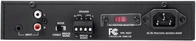 Alt view image 5 of 12 - Monoprice Unity Power Amplifier - Black | 450 Watt, Bridgeable, Class D, Stereo Speaker Output