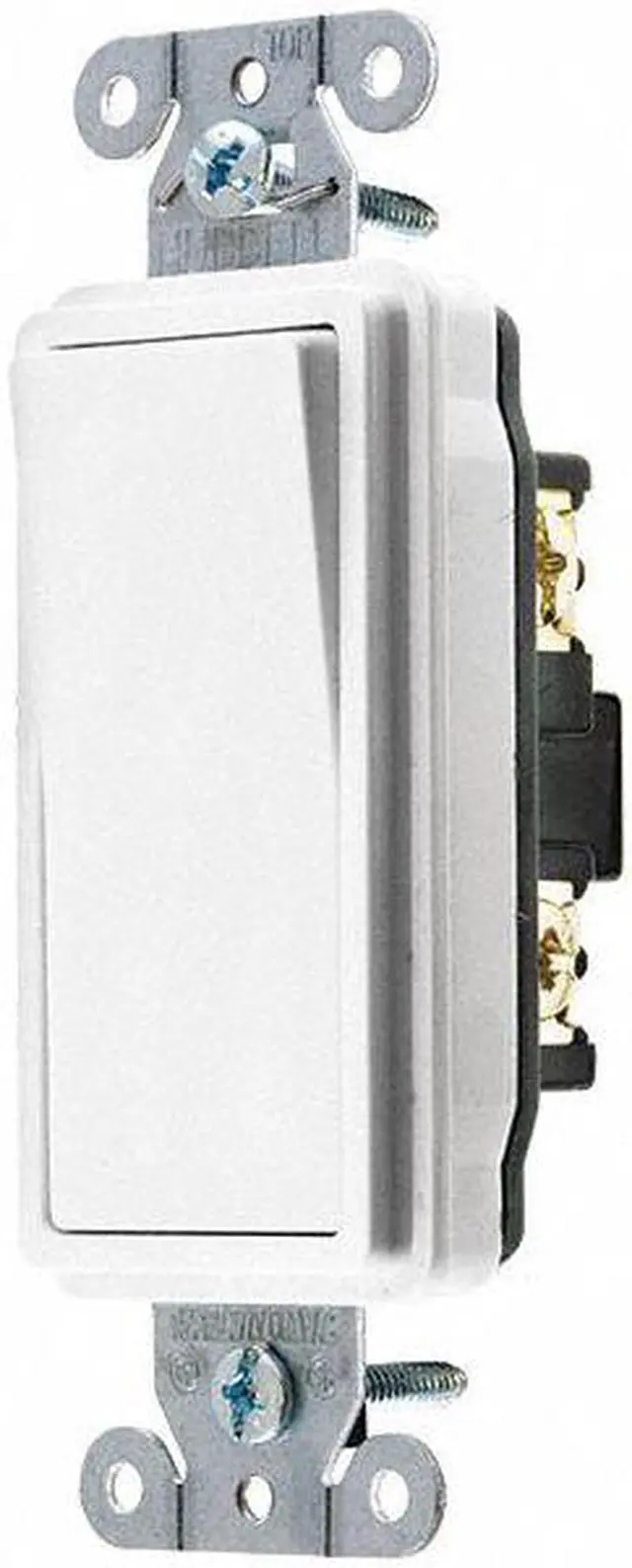 Alt view image 3 of 4 - Wall Switch,20A,White,1 HP,4-Way Switch HUBBELL WIRING DEVICE-KELLEMS DS420W