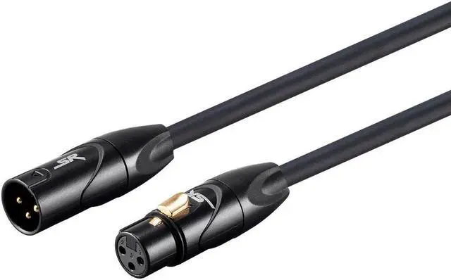 Alt view image 2 of 9 - Monoprice XLR Male to XLR Female Cable [Microphone & Interconnect] - 50 Feet - Black | Gold Plated, 16AWG - Stage Right Series