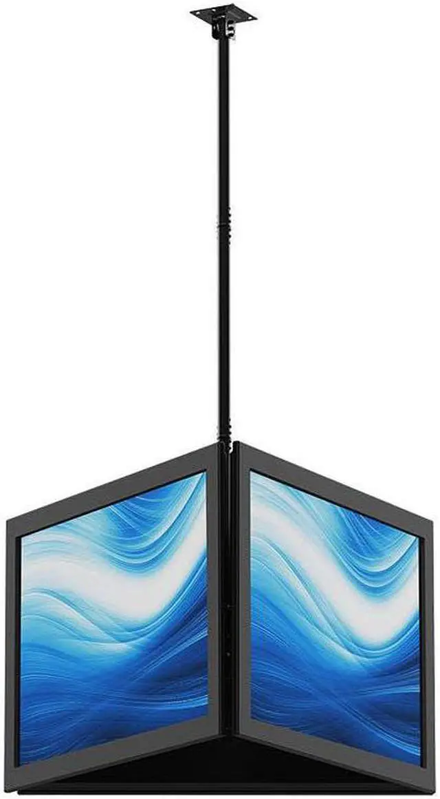 Main image of Monoprice Triple Sided Ceiling TV Mount Bracket, For TVs 32 to 65 Inches, Max Weight 66lbs per Screen