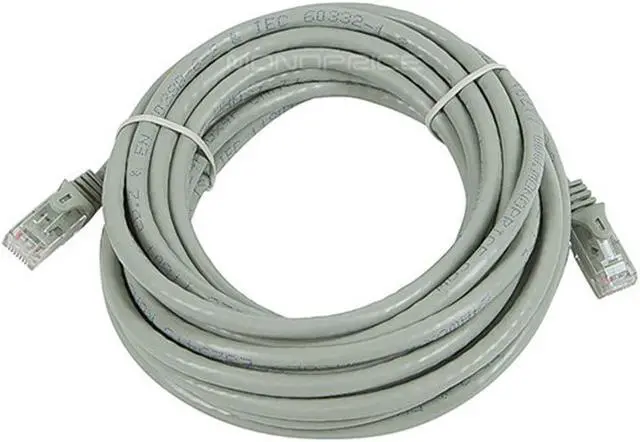 Alt view image 6 of 10 - Monoprice Cat6 Ethernet Patch Cable - 20 Feet - Gray - | Network Internet Cord - RJ45, Stranded, 550Mhz, UTP, Pure Bare Copper Wire, 24AWG - Flexboot Series
