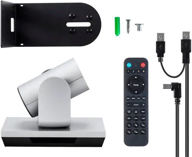 Alt view image 3 of 14 - Monoprice PTZ Conference Camera, Pan and Tilt with Remote, Full 1080p Webcam, USB 2.0, 3x Optical Zoom For Small Meeting Rooms - Workstream Collection