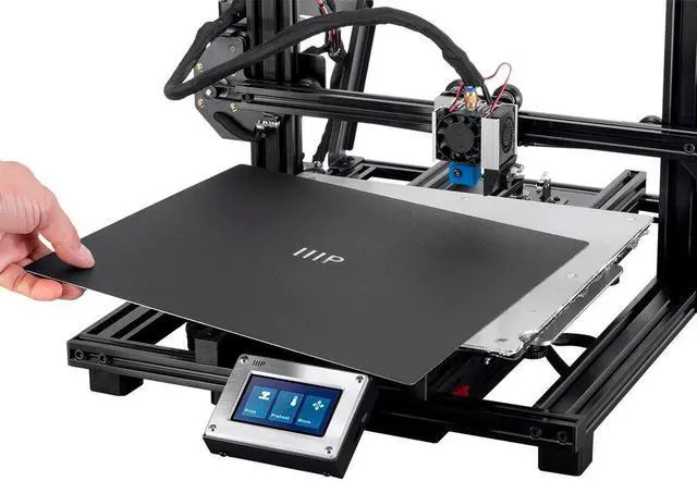 Alt view image 4 of 15 - Monoprice MP10 3D Printer - Black with (300 x 300 mm) Magnetic Heated Build Plate, Resume Printing Function, Assisted Leveling, and Touch Screen