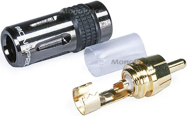 Alt view image 2 of 4 - Monoprice Gold Plated RCA Plug | Metal Connector Body