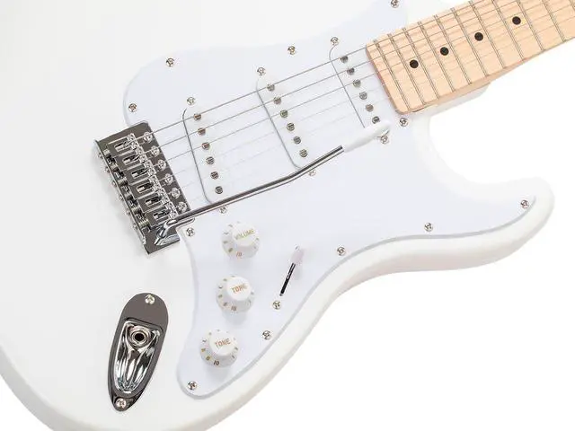 Alt view image 4 of 6 - Monoprice Indio Cali Classic Electric Guitar - White, With Gig Bag