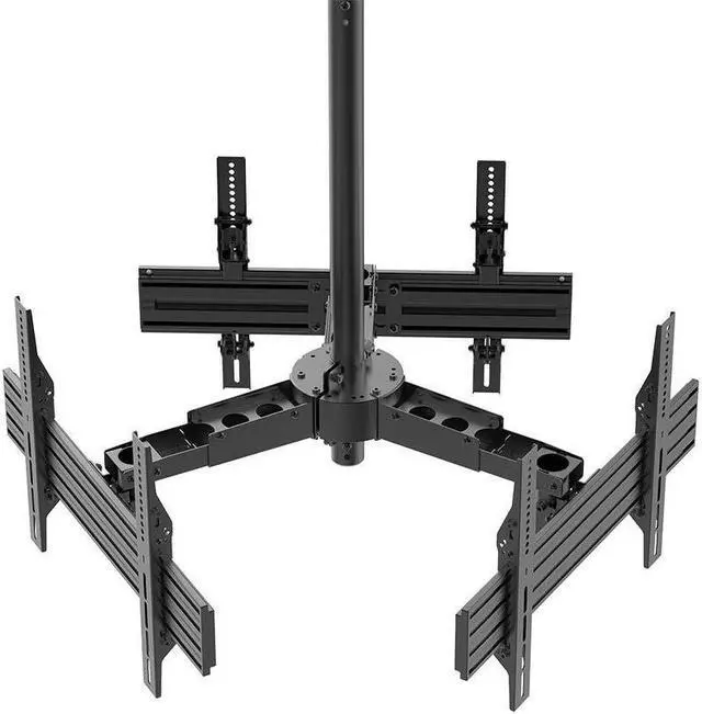 Alt view image 3 of 7 - Monoprice Triple Sided Ceiling TV Mount Bracket, For TVs 32 to 65 Inches, Max Weight 66lbs per Screen