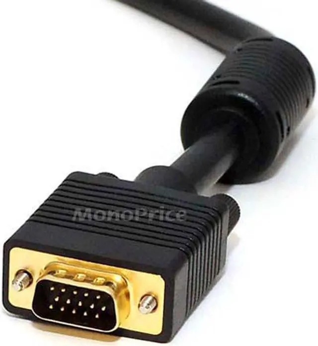 Alt view image 5 of 7 - Monoprice SVGA Super VGA M/F Monitor Cable - 3 Feet With ferrites | Gold Plated