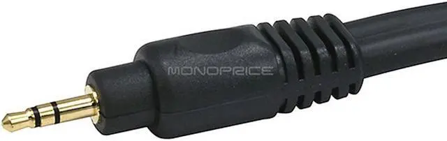 Alt view image 5 of 8 - Monoprice 105611 7-Inch Premium Stereo Male to 2RCA Female 22AWG Cable - Black