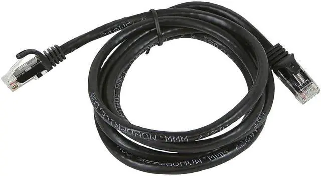 Alt view image 2 of 14 - Monoprice Cat5e Ethernet Patch Cable - 5 Feet - Black | Network Internet Cord - RJ45, Stranded, 350Mhz, UTP, Pure Bare Copper Wire, 24AWG - Flexboot Series