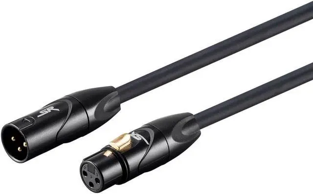 Alt view image 2 of 7 - Monoprice XLR Male to XLR Female Cable [Microphone & Interconnect] - 3 Feet - Black | Gold Plated, 16AWG - Stage Right Series