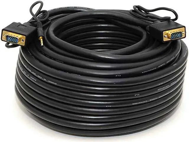 Main image of Monoprice 100Ft Super Vga Hd15 M/M Cable W/ Stereo Audio And Triple Shielding