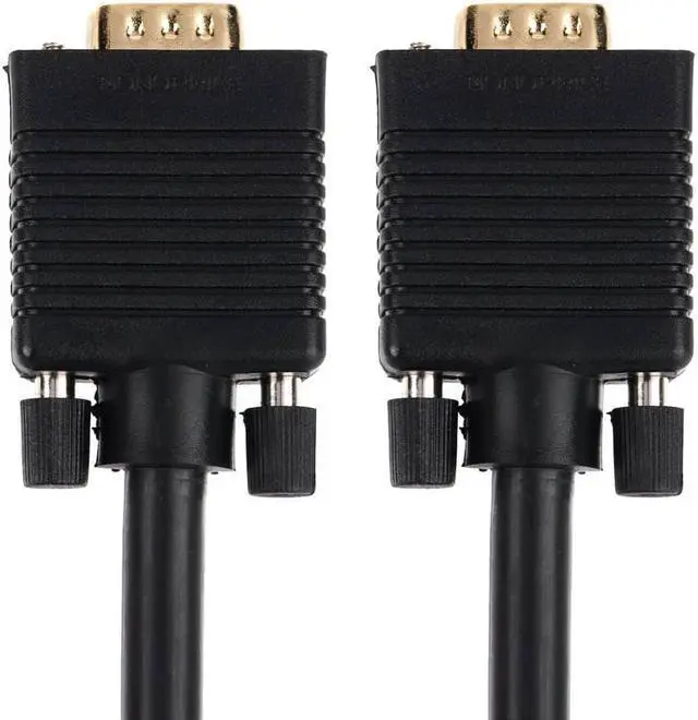Alt view image 5 of 17 - Monoprice Super VGA Monitor Cable - 6 Feet - Black | Male to Male with Ferrite Cores (Gold Plated)