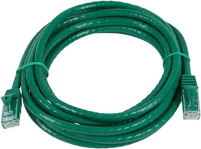 Alt view image 2 of 3 - Monoprice Cat6 Ethernet Patch Cable - 14 Feet - Green | Network Internet Cord - Snagless RJ45, Stranded, 550Mhz, UTP, Pure Bare Copper Wire, 24AWG - Flexboot Series