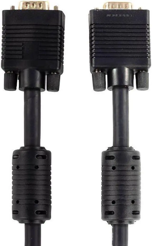 Alt view image 5 of 12 - Monoprice Super VGA Cable - 10 Feet - Black | Male to Male Monitor Cable with Ferrite Cores (Gold Plated)