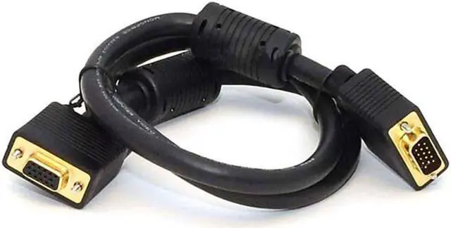 Main image of Monoprice SVGA Super VGA M/F Monitor Cable - 3 Feet With ferrites | Gold Plated