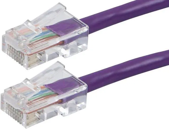 Alt view image 4 of 5 - Monoprice Cat6 Ethernet Patch Cable - 1 Feet - Purple | Network Internet Cord - RJ45, Stranded, 550Mhz, UTP, Pure Bare Copper Wire, 24AWG - Zeroboot Series