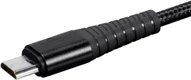 Alt view image 3 of 7 - Monoprice USB 2.0 Micro B to Type A Charge & Sync Cable - 3 Feet - Black | Nylon-Braid, Durable, - AtlasFlex Series