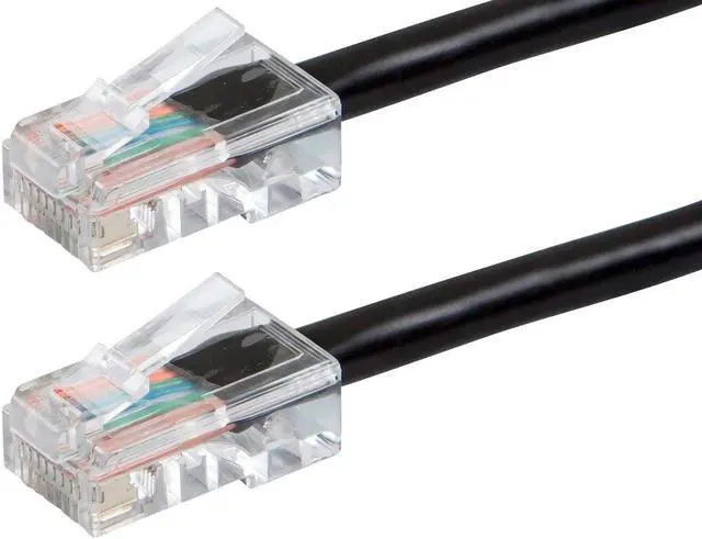 Main image of Monoprice Cat5e Ethernet Patch Cable - 25 Feet - Black, RJ45, Stranded, 350Mhz, UTP, Pure Bare Copper Wire, 24AWG - Zeroboot Series