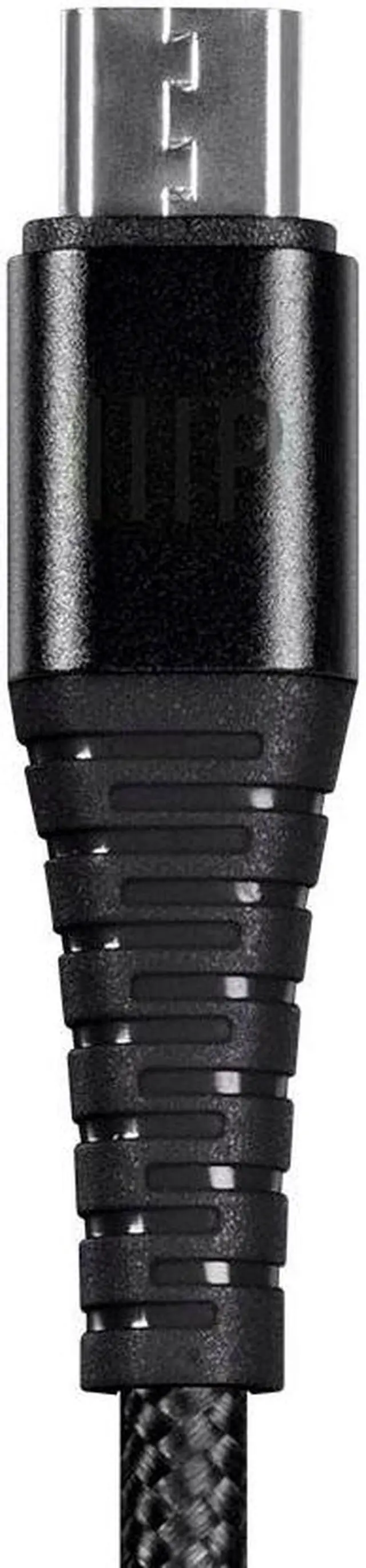 Alt view image 5 of 7 - Monoprice USB 2.0 Micro B to Type A Charge & Sync Cable - 3 Feet - Black | Nylon-Braid, Durable, - AtlasFlex Series