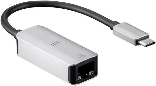 Alt view image 2 of 7 - Monoprice USB-C to HDMI VGA USB 3.0 Gigabit RJ45 SD Card USB-C Data Port USB-C PD Dock Adapter, 100W, 2-Port, 4K@30Hz, with Folding Type-C Connector
