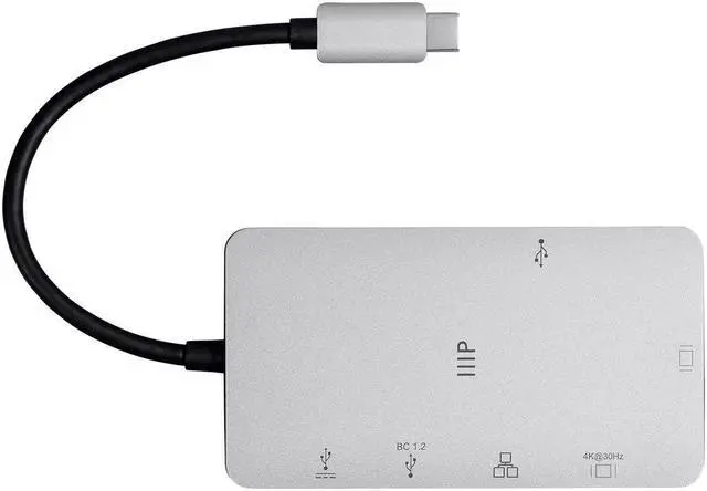 Alt view image 4 of 14 - Monoprice USB-C to HDMI | (4k/60hz), Aluminum Alloy Shell, Nickel Plated Connector Adaptor - Consul Series