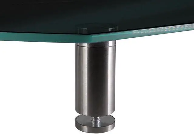 Alt view image 4 of 18 - Monoprice Large Multimedia Desktop Stand - Black Glass (30.8 x 11in) Stand & Riser, Desktop TV Stand, Dual Monitors w/ Height Adjustable Legs