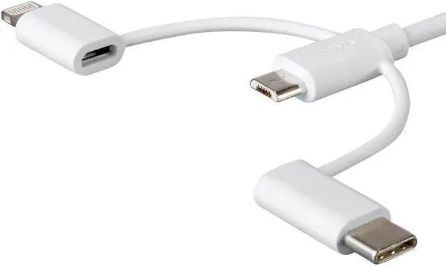 Alt view image 3 of 6 - USB TO MICRO USB + USB TYPE-C + LIGHTNIN