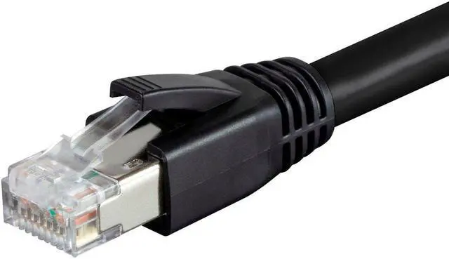 Alt view image 3 of 5 - Monoprice Cat8 Ethernet Network Cable - 5 Feet - Black | 2GHz, 40Gbps, 24AWG, S/FTP - Entegrade Series