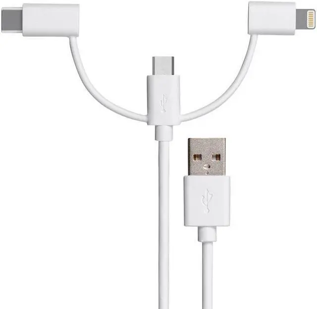 Alt view image 2 of 6 - USB TO MICRO USB + USB TYPE-C + LIGHTNIN