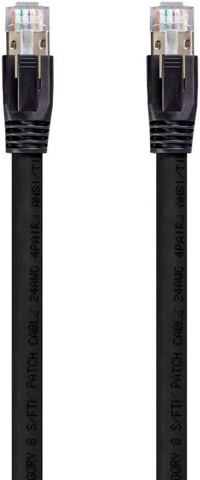 Main image of Monoprice Cat8 Ethernet Network Cable - 5 Feet - Black | 2GHz, 40Gbps, 24AWG, S/FTP - Entegrade Series