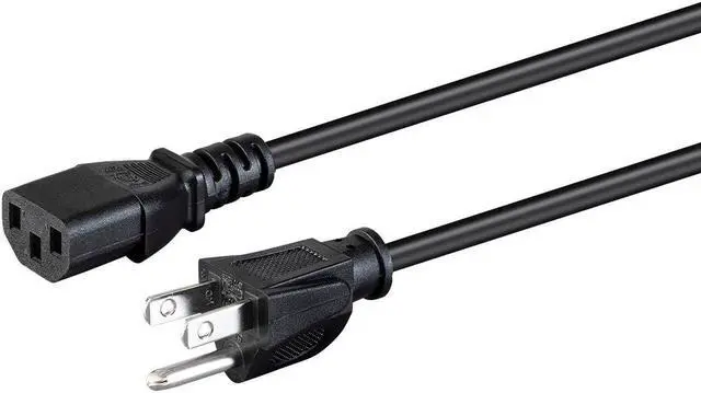 Main image of Monoprice Power Cord - 8 Feet - Black | NEMA 5-15P to IEC-320-C13, 18AWG, 10A, SVT, 125V