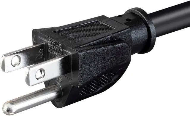 Alt view image 4 of 7 - Monoprice Extension Cord - 10 Feet - Black | NEMA 5-15P to NEMA 5-15R, 18AWG, 10A, SVT, 120V