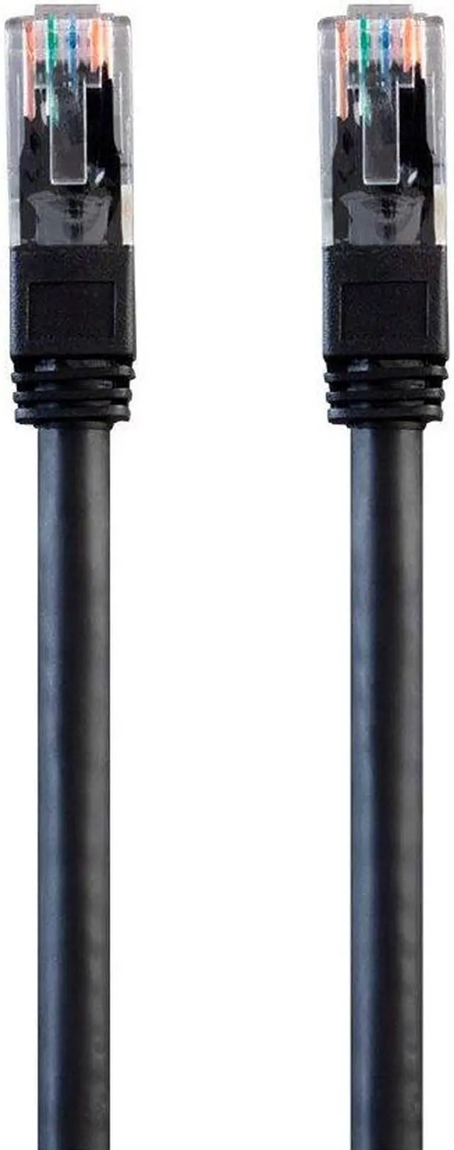 Alt view image 2 of 6 - Monoprice Cat6 Ethernet Patch Cable - 100 Feet - Black | Snagless RJ45, Stranded, 550MHz, UTP, Pure Bare Copper Wire, 24AWG, Outdoor Rated