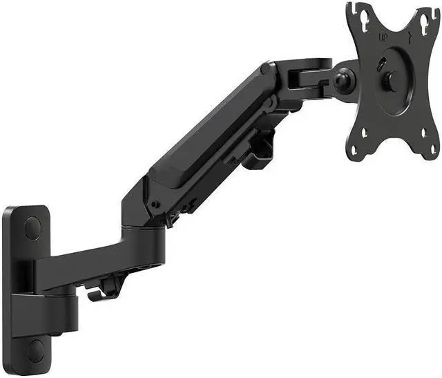 Alt view image 2 of 6 - Monoprice 2-Segment Wall Mount For Monitors Up To 27 Inch | Adjustable Gas Spring - Workstream Collection