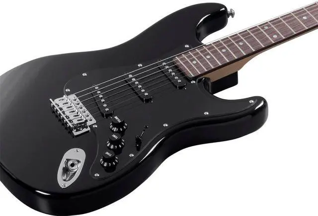 Alt view image 5 of 6 - Monoprice Indio Cali Classic Electric Guitar - Black, With Gig Bag