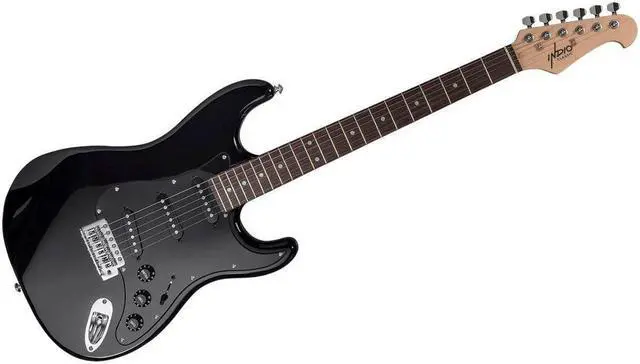 Main image of Monoprice Indio Cali Classic Electric Guitar - Black, With Gig Bag