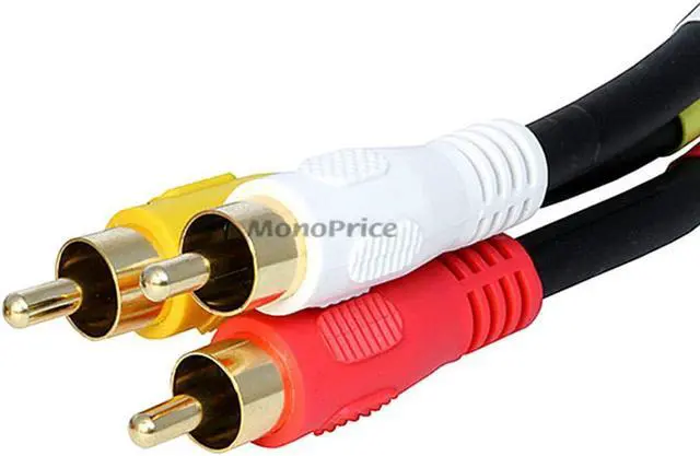Alt view image 4 of 5 - Monoprice RCA Coaxial Composite Video and Stereo Audio Cable, 1.5ft
