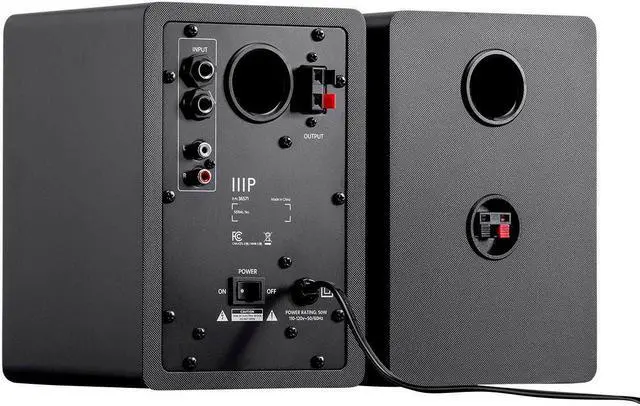 Alt view image 2 of 6 - Monoprice DT-3 50-Watt Multimedia Desktop Powered Speakers, 40 Watts RMS, Near Field Frequency Response, For Mobile, Computer, and Audio Equipment