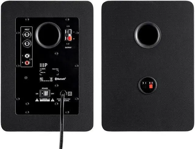 Alt view image 4 of 6 - Monoprice DT-5BT 60-Watt Multimedia Desktop Powered Speakers With Bluetooth For Home, Office, Gaming, Or Entertainment Setup