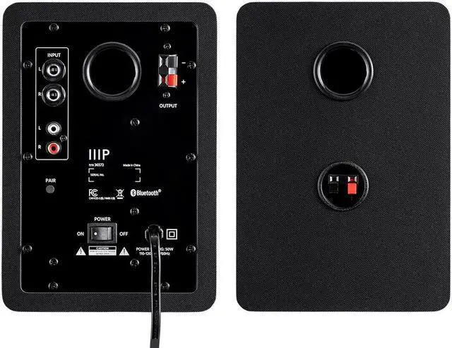 Alt view image 4 of 6 - Monoprice DT-4BT 60-Watt Multimedia Desktop Powered Speakers With Bluetooth For Home, Office, Gaming, Or Entertainment Setup