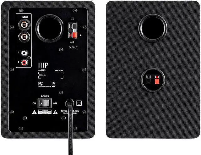 Alt view image 4 of 6 - Monoprice DT-3 50-Watt Multimedia Desktop Powered Speakers, 40 Watts RMS, Near Field Frequency Response, For Mobile, Computer, and Audio Equipment