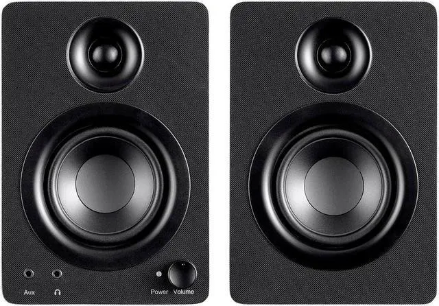 Alt view image 3 of 6 - Monoprice DT-3 50-Watt Multimedia Desktop Powered Speakers, 40 Watts RMS, Near Field Frequency Response, For Mobile, Computer, and Audio Equipment