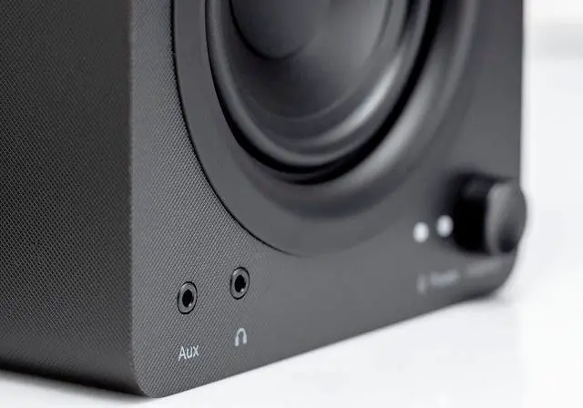 Alt view image 5 of 6 - Monoprice DT-4BT 60-Watt Multimedia Desktop Powered Speakers With Bluetooth For Home, Office, Gaming, Or Entertainment Setup