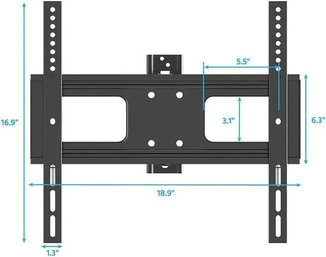Alt view image 3 of 12 - Monoprice Outdoor Full Motion TV Wall Mount Bracket For TVs 32in to 100in, Max Weight 110 lbs, VESA Patterns Up to 200x200 to 400x400