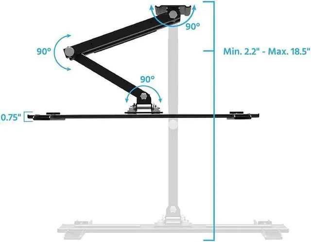 Alt view image 5 of 12 - Monoprice Outdoor Full Motion TV Wall Mount Bracket For TVs 32in to 100in, Max Weight 110 lbs, VESA Patterns Up to 200x200 to 400x400
