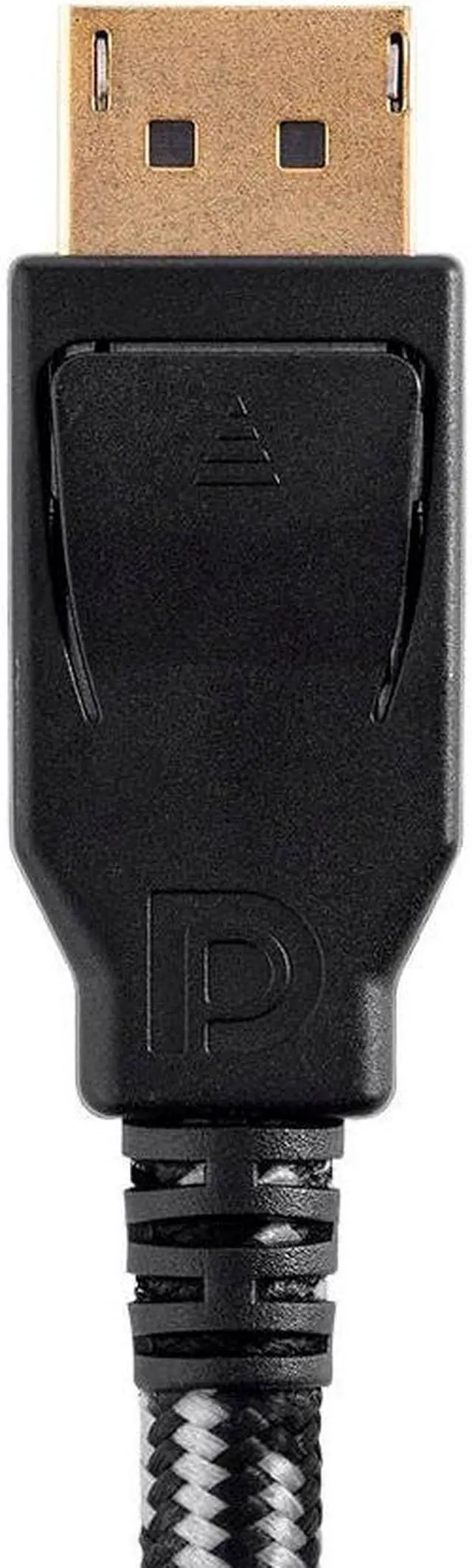 Alt view image 4 of 17 - Monoprice Braided DisplayPort 1.4 Cable - 6 Feet - Gray, 8K Capable For Graphic Design, TV Walls and PC Gaming