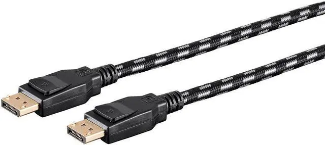 Main image of Monoprice Braided DisplayPort 1.4 Cable - 6 Feet - Gray, 8K Capable For Graphic Design, TV Walls and PC Gaming