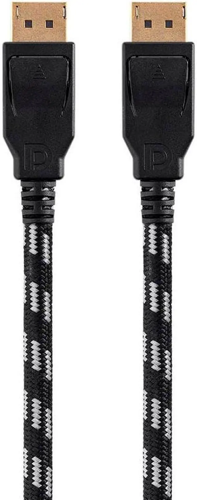 Alt view image 2 of 17 - Monoprice Braided DisplayPort 1.4 Cable - 6 Feet - Gray, 8K Capable For Graphic Design, TV Walls and PC Gaming