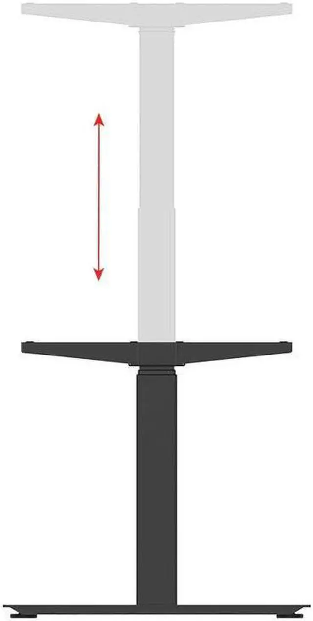 Alt view image 4 of 12 - Monoprice Dual Motor Easy Assembly Folding Sit-Stand Desk Frame, Max 265 lbs Weight Capacity - Workstream Collection